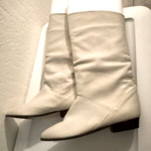 Mid Calf Boot for Woman Slip-On Pointed Toe Trendy